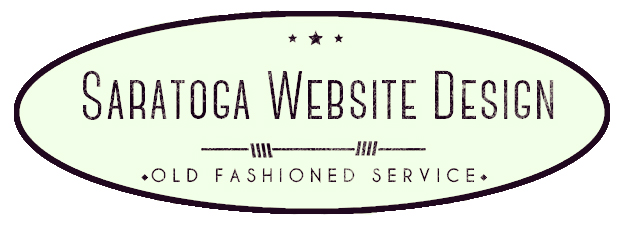 Saratoga Website Design Green Oval Logo